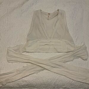 Free People Cream Top w/ Tie in the Back